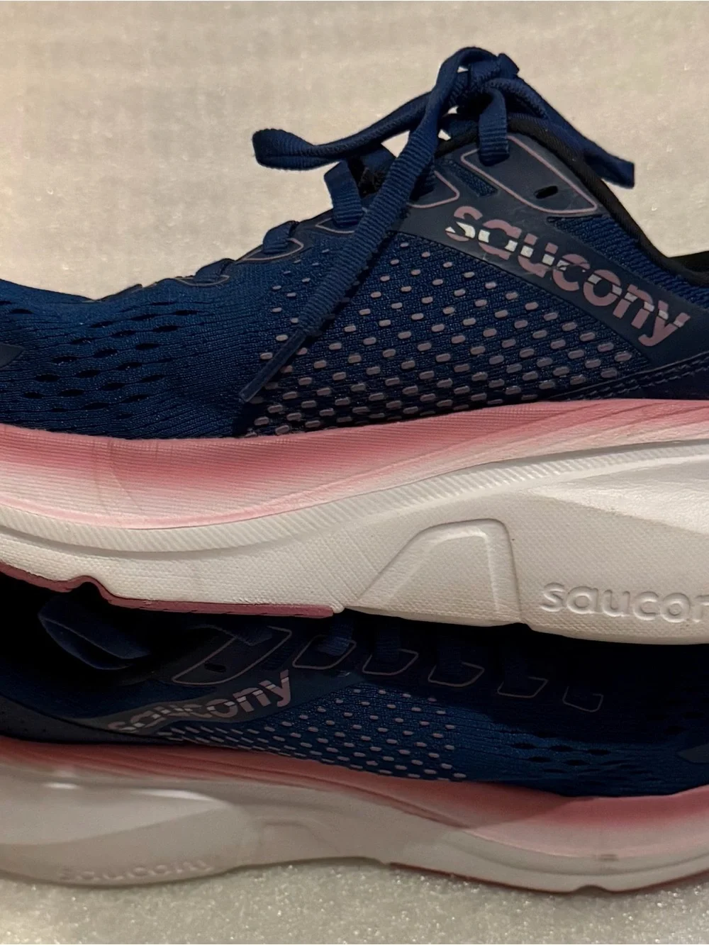 Saucony Blue and Pink Women's Athletic Running Shoes